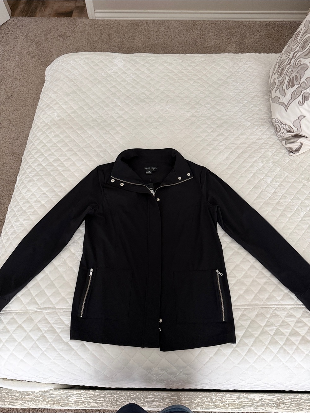 Piece of Cloth, Brody, zip pocket jacket, Onyx, size medium